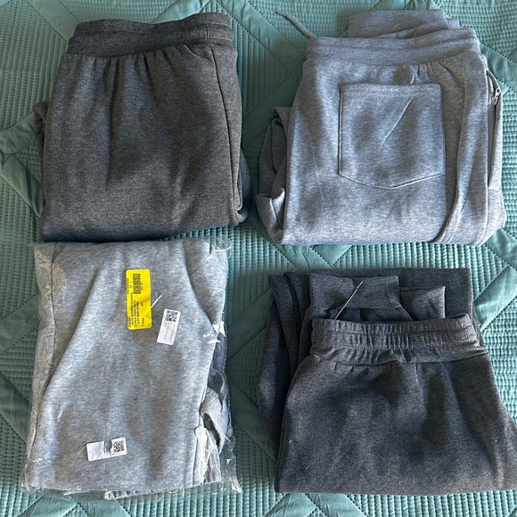 Other - 4 Pair Gray Jogger Sweatpants Bundle 2XL Lounge Pants